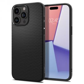 Juodas matinis dėklas Apple Iphone 15 Pro Max "Spigen Liquid Air"