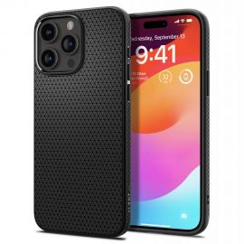 Juodas matinis dėklas Apple Iphone 15 Pro "Spigen Liquid Air"