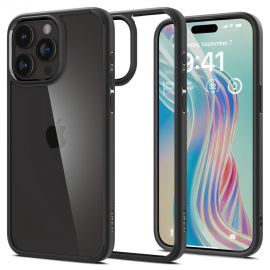 Juodas matinis dėklas Apple Iphone 15 Pro Max "Spigen Ultra Hybrid"