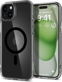 Juodas dėklas Apple Iphone 15 "Spigen Ultra Hybrid Mag Magsafe"