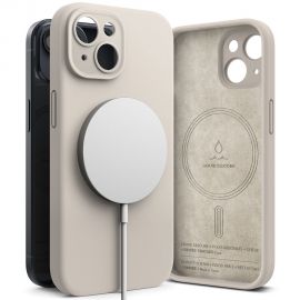 Akmens spalvos dėklas Apple Iphone 15 "Ringke Silicone Magnetic Magsafe"