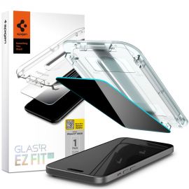 Privatumo apsauginis ekrano stikliukas Apple Iphone 15 / 16 "Spigen Glass Tr Ez Fit Privacy"