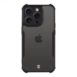 Skaidrus-juodas dėklas Tactical Quantum Stealth telefonui Apple iPhone 15 Pro