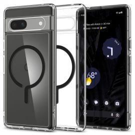 Juodas dėklas Google Pixel 7A "Spigen Ultra Hybrid Onetap Ring Magsafe"