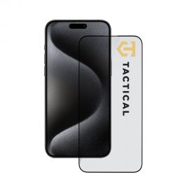 Juodas apsauginis ekrano stikliukas Apple iPhone 15 Pro Max "Tactical Glass Shield 5D"