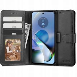 Juodas atverčiamas dėklas Motorola Moto G54 5G "Tech-Protect Wallet"