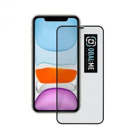 Juodas apsauginis ekrano stikliukas Apple iPhone 11 / XR "OBAL:ME 5D Glass Screen Protector"