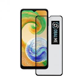 Juodas apsauginis ekrano stikliukas Samsung Galaxy A04s "OBAL:ME 5D Glass Screen Protector"