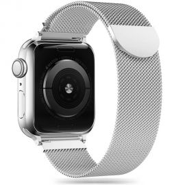 Sidabrinė apyrankė Apple Watch 4 / 5 / 6 / 7 / 8 / 9 / 10 / SE / Ultra 1 / 2 (44 / 45 / 46 / 49 MM) "Tech-Protect Milaneseband"