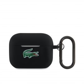 Juodas dėklas AirPods Pro 2 "Lacoste Liquid Silicone Croc Logo"