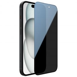 Juodas apsauginis ekrano stikliukas Apple iPhone 15 "Nillkin Tempered Glass 0.33mm Guardian 2.5D"