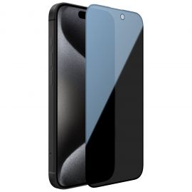 Juodas apsauginis ekrano stikliukas Apple iPhone 15 Pro "Nillkin Tempered Glass 0.33mm Guardian 2.5D"