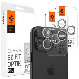 Apsauginis stiklas galiniai kamerai Apple Iphone 14 Pro / 14 Pro Max  / 15 Pro  / 15 Pro Max "Spigen Optik Ez Fit 2-Pack"