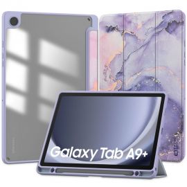Violetinis marmurinis dėklas Samsung Galaxy Tab A9 Plus 11.0 X210 / X215 / X216 "Tech Protect SC Pen Hybrid"
