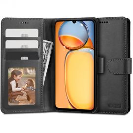 Juodas atverčiamas dėklas Xiaomi Redmi 13C / Poco C65 "Tech-Protect Wallet"