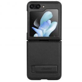 Juodas atverčiamas dėklas Nillkin Qin Book telefonui Samsung Galaxy Z Flip 5