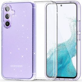 Skaidrus blizgantis dėklas Samsung Galaxy S23 FE "Tech-Protect FlexAir Hybrid Glitter"