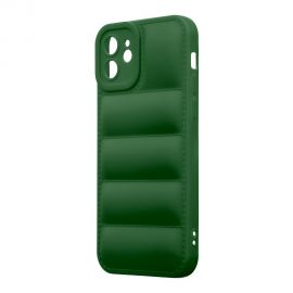 Tamsiai žalias dėklas OBAL:ME Puffy telefonui Apple iPhone 12
