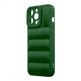 Tamsiai žalias dėklas OBAL:ME Puffy telefonui Apple iPhone 13 Pro
