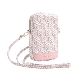 Rausvas telefono krepšys "Guess PU G Cube Wallet Phone Bag Zipper"
