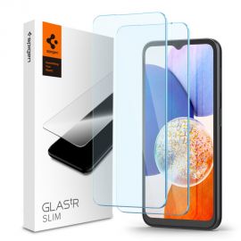 Apsauginis ekrano stikliukas Samsung Galaxy A15 4G / 5G / A25 5G / M15 5G "Spigen Glas.Tr Slim 2-Pack"