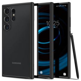 Juodas matinis dėklas Samsung Galaxy S24 Ultra "Spigen Ultra Hybrid"