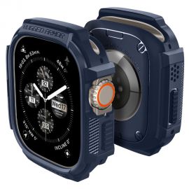 Tamsiai mėlynas dėklas Apple Watch Ultra 1 / 2 (49mm) "Spigen Rugged Armor Pro"