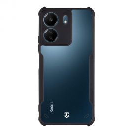 Skaidrus-juodas dėklas Tactical Quantum Stealth telefonui Xiaomi Redmi 13C / Poco C65