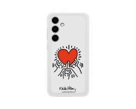 Baltas originalus dėklas EF-MS926CWE FlipSuit telefonu Samsung Galaxy S24 Plus