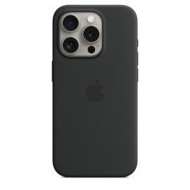 Juodas originalus dėklas MT1A3ZM/A Silicone Cover Magsafe telefonui Apple iPhone 15 Pro