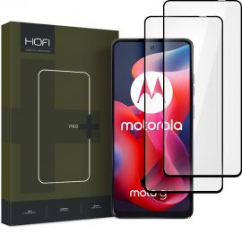 Juodas apsauginis ekrano stikliukas Motorola Moto G24 / G24 Power / G04 "Hofi Glass Pro+ 2-Pack"