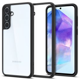 Juodas matinis dėklas Samsung Galaxy A55 5G "Spigen Ultra Hybrid"