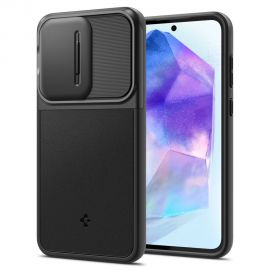 Juodas dėklas Samsung Galaxy A55 5G "Spigen Optik Armor"