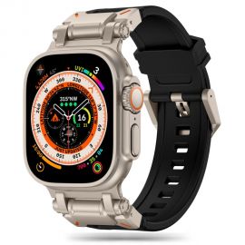 Juoda-titano spalvos apyrankė Apple Watch 4 / 5 / 6 / 7 / 8 / 9 / 10 / SE / ULTRA 1 / 2 (44 / 45 / 46 / 49 MM) "Tech-Protect Delta Pro"