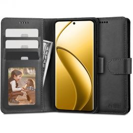 Juodas atverčiamas dėklas Realme 12 Pro 5G / 12 Pro Plus 5G "Tech-Protect Wallet"