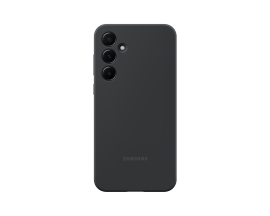 Juodas originalus dėklas EF-PA556TBE Silicone Cover telefonui Samsung Galaxy A55 5G