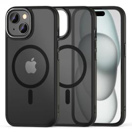 Juodas matinis dėklas Apple Iphone 15 "Tech-Protect Magmat 2 Magsafe"