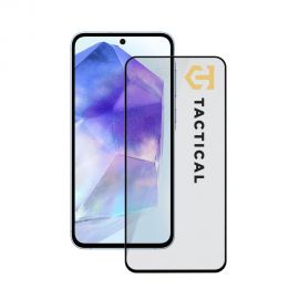 Juodas apsauginis ekrano stikliukas Samsung Galaxy A55 5G "Tactical Glass Shield 5D"