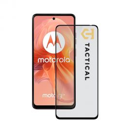 Juodas apsauginis stiklas telefonui Motorola G04 "Tactical Glass Shield 5D"