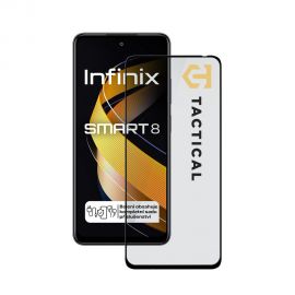 Juodas apsauginis ekrano stikliukas Infinix Smart 8 "Tactical Glass Shield 5D"