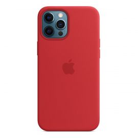 Raudonas originalus dėklas MHLF3ZE/A Silicone Cover Magsafe telefonui Apple iPhone 12 Pro Max