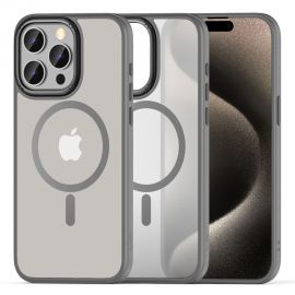 Titano spalvos matinis dėklas Apple Iphone 15 Pro "Tech-Protect Magmat 2 Magsafe"