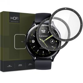 Juodas apsauginis ekrano stikliukas Xiaomi Watch 2 "Hofi Hybrid Pro+"