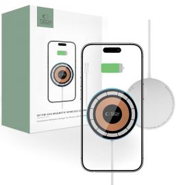 Sidabrinis belaidis pakrovėjas "TECH-PROTECT QI15W-A30 MAGNETIC MAGSAFE"