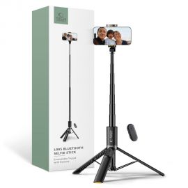 Juoda asmenukių lazda "TECH-PROTECT L08S BLUETOOTH SELFIE STICK TRIPOD"