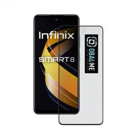 Juodas apsauginis ekrano stikliukas Infinix Smart 8 "OBAL:ME 5D Glass Screen Protector"