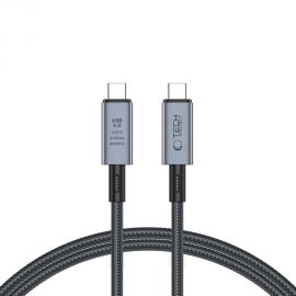 Pilkas kabelis TECH-PROTECT ULTRABOOST MAX USB 4.0 8K 40GBPS TYPE-C PD240W 100CM