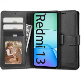 Juodas atverčiamas dėklas Xiaomi Redmi 13 "Tech-Protect Wallet"
