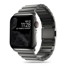 Juoda apyrankė Apple Watch 4 / 5 / 6 / 7 / 8 / 9 / 10 / SE / ULTRA 1 / 2 (44 / 45 / 46 / 49 MM) "Tech-Protect Steelband"