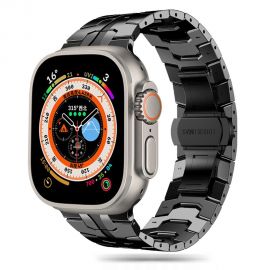 Juoda apyrankė Apple Watch 4 / 5 / 6 / 7 / 8 / 9 / 10 / SE / ULTRA 1 / 2 (44 / 45 / 46 / 49 MM) "Tech-Protect Stainless Line"